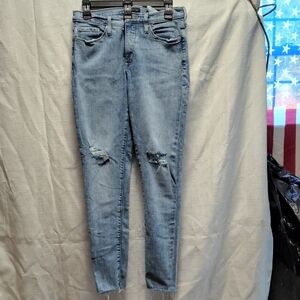 Banana Republic Light Blue Distressed Skinny Jeans